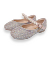 DOE A DEAR | Pearl Strap Charm Kids Flat Shoes | Pink