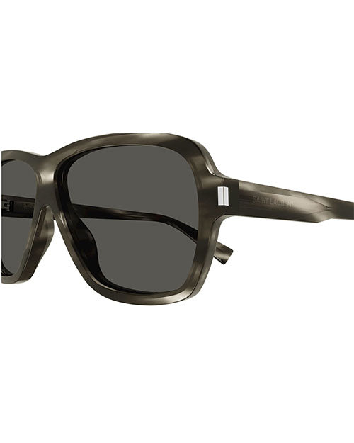 SAINT LAURENT | Corner Angle Man Sunglasses | Havana