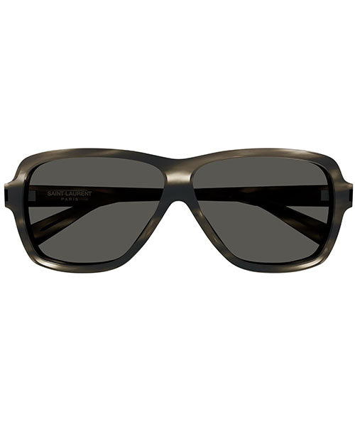 SAINT LAURENT | Corner Angle Man Sunglasses | Havana