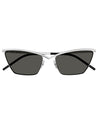 SAINT LAURENT | SL Logo Woman Sunglasses | Silver