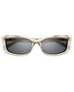 SAINT LAURENT | SL Logo Woman Sunglasses | Beige