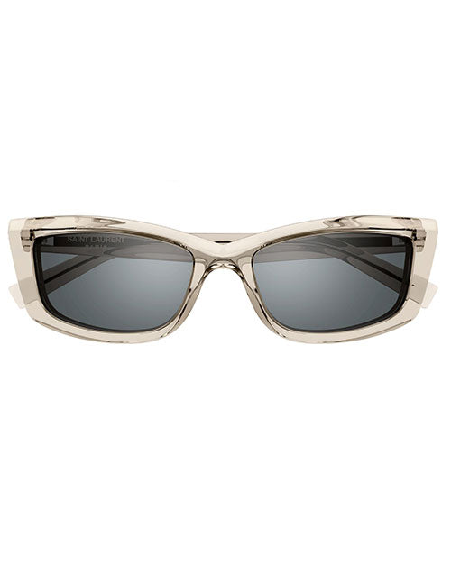 SAINT LAURENT | SL Logo Woman Sunglasses | Beige