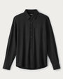 Charcoal long-sleeve button-down shirt with a classic collar, chest pocket, and tailored fit displayed on a light gray background.