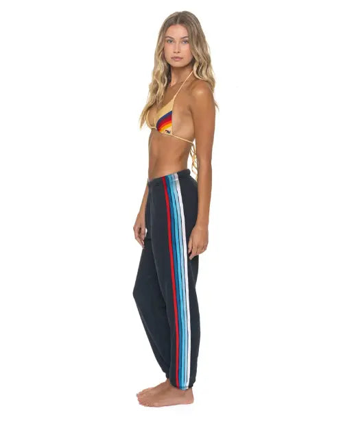 AVIATOR NATION | 5 Stripe America Sweatpants | Charcoal