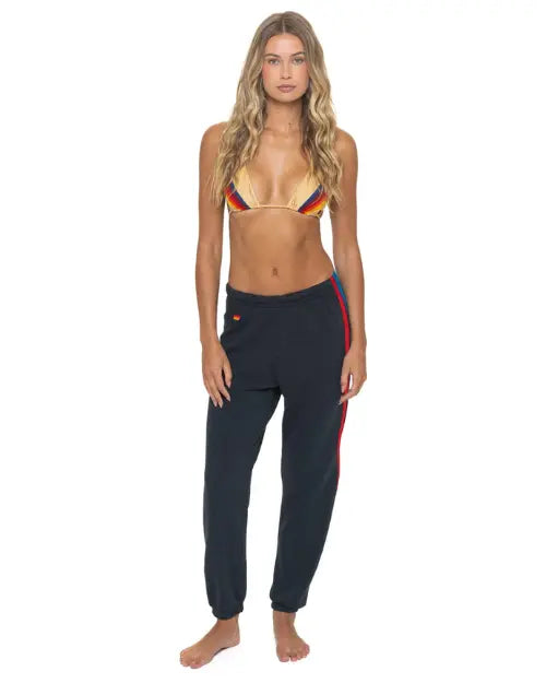 AVIATOR NATION | 5 Stripe America Sweatpants | Charcoal