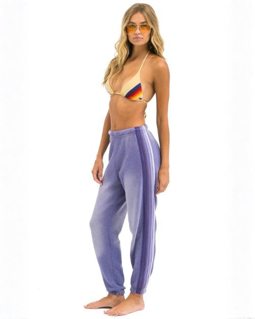 AVIATOR NATION | 5 Stripe  Sweatpant | Faded Grape