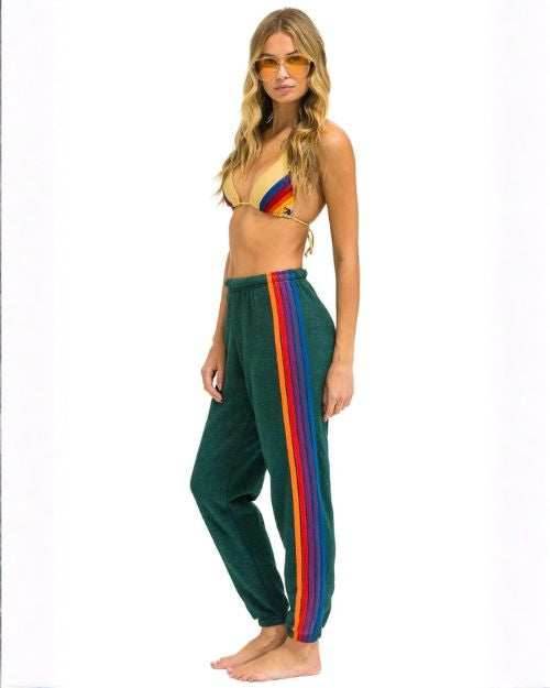 AVIATOR NATION | 5 Stripe Sweatpant | Forest