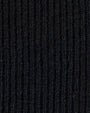  Close-up of a black cotton cashmere rib tank top featuring a fitted design and raw hem.