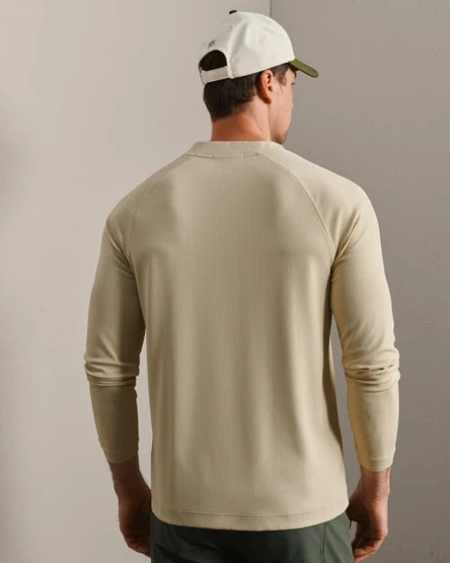 RHONE | Waffle Tech Henley | Toasted Oat