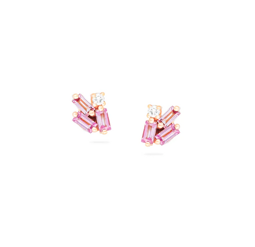 Front view of Mini Cluster Stud Earrings. 