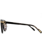 Side view of Cartier Black Buffalo Horn Sunglasses. 