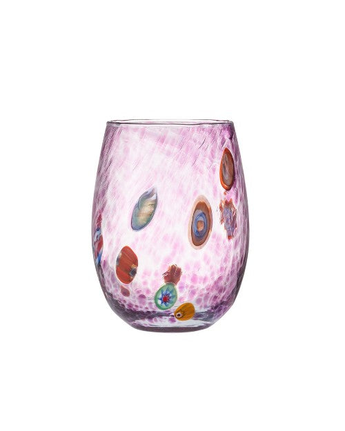 Lilac Gala Tumbler in front of white background. 