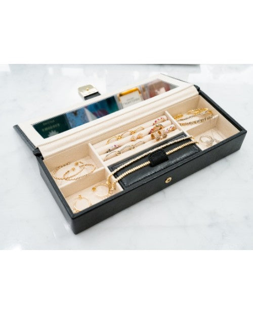 The Post Oak Travel Jewelry Case filled with jewelry.