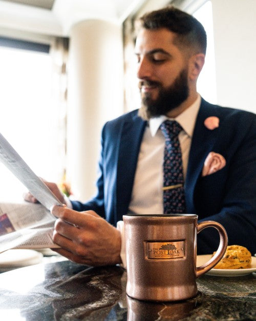 THE POST OAK | Copper Emblem Mug | Rosegold