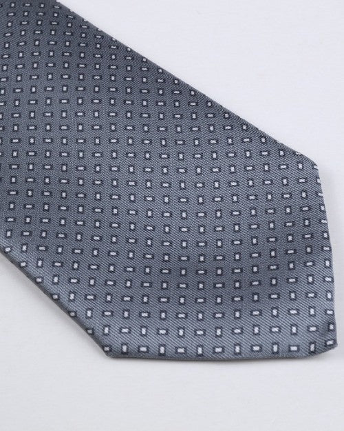 STENSTROMS | Patterned Silk Tie | Grey