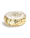 Cascita Bowl in Crystal and 24K gold in front of white background. 
