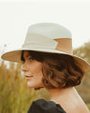 FREYA | Gardenia Hat | White, Bone & Camel