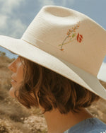FREYA | Rye Cross Stitch Hat | Natural