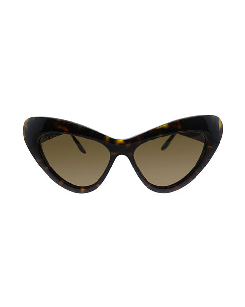 Front point of view of Gucci Havana Sunglasses. 