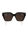 Front view of Gucci Chain Woman Sunglasses. 