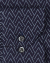 Close up of buttons on sleeve cuffs. 