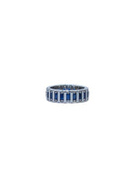 Suzanne Kalan Eternity Inlay Band Ring in front of white background. 