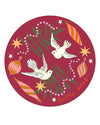 Close up of Turtle Doves plate design.