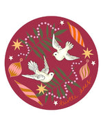 Close up of Turtle Doves plate design.