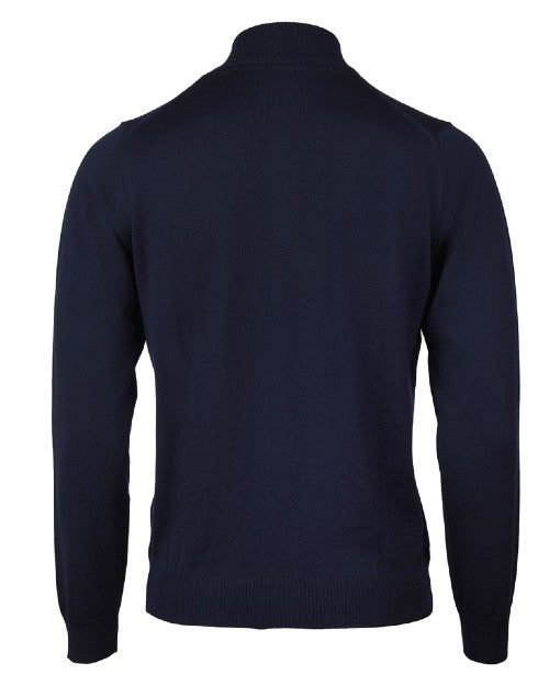 STENSTROMS | Merino Half Zip Sweater | Navy