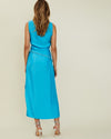 Back view of Halley Sleeveless Maxi with Detached Chain. 