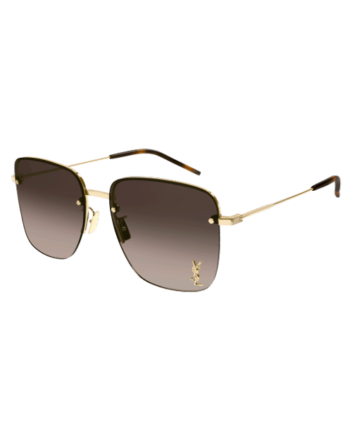 Saint Laurent SL 312 M-008 Sunglasses in front of white background.